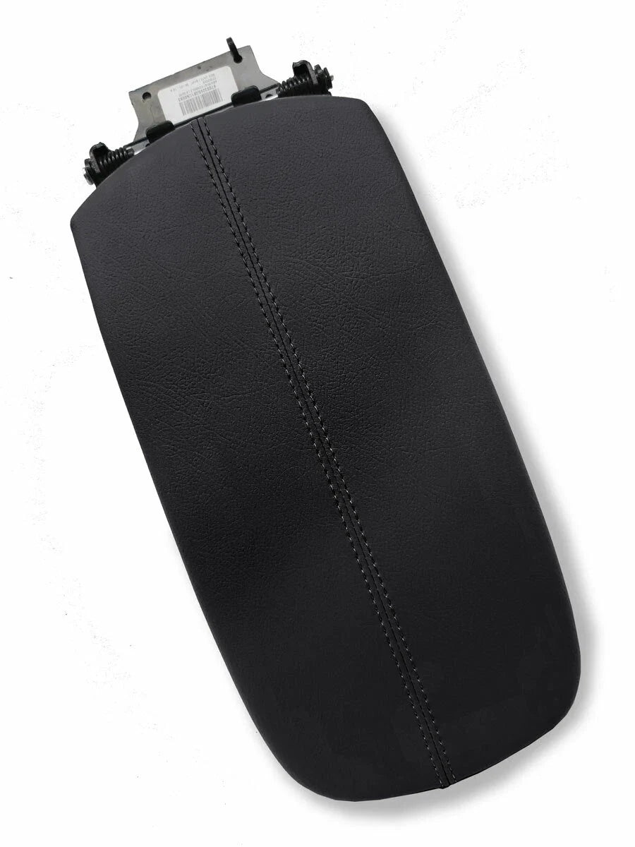 Center Console Lid Armrest Cover for Chevrolet Malibu (2016–2020) Black PVC Leather