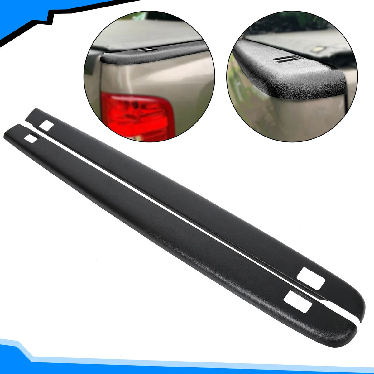 Pair of Bed Rail Caps for Chevy Silverado 5.8Ft Bed (2007–2013)