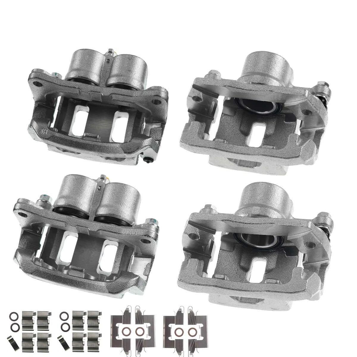Set of 4 Brake Calipers with Bracket for Ford Edge (2007–2010) 7T4Z2B120C, 7T4Z2B120E, 7T4Z2B292A, 7T4Z2B293A