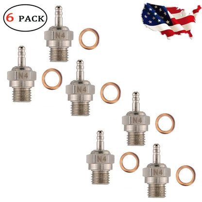6PCS Glow Plug for Traxxas T-Maxx 2.5 (1/10)