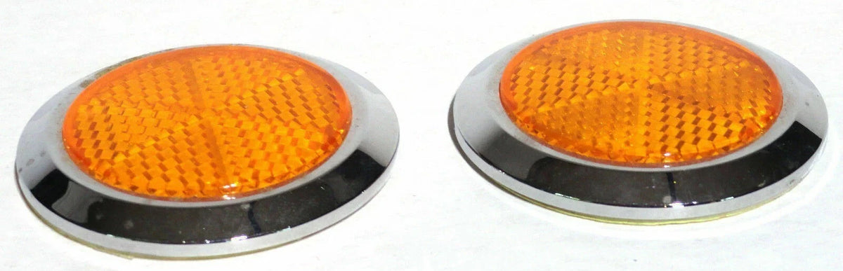Round Reflectors 2-1/8" O.D. Amber Acrylic Lens w/Bezel for (80831)