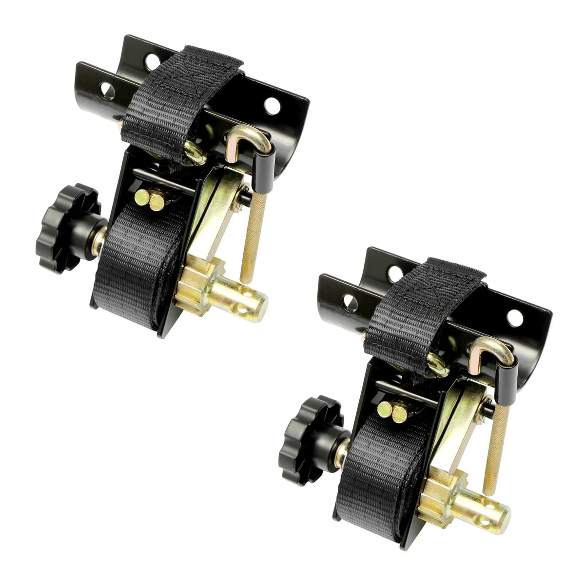 2X Ladder Rack Ratchet Straps w/ J-Hook 1.5"W x 7.5"L for Truck