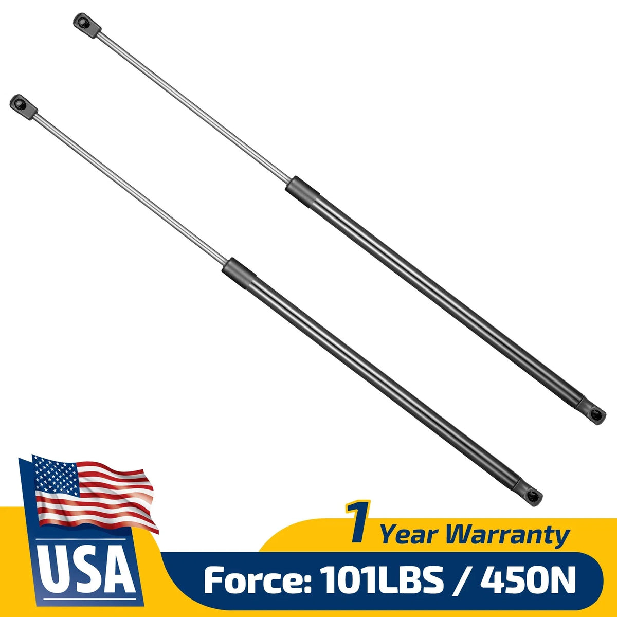 Set of 2 Lift Supports for Ford Ranger (2011) 26.3 Inch 101 Lbs