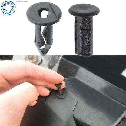 Set of 100 Plastic Rivets Fasteners for Auto Fender Bumper Clips