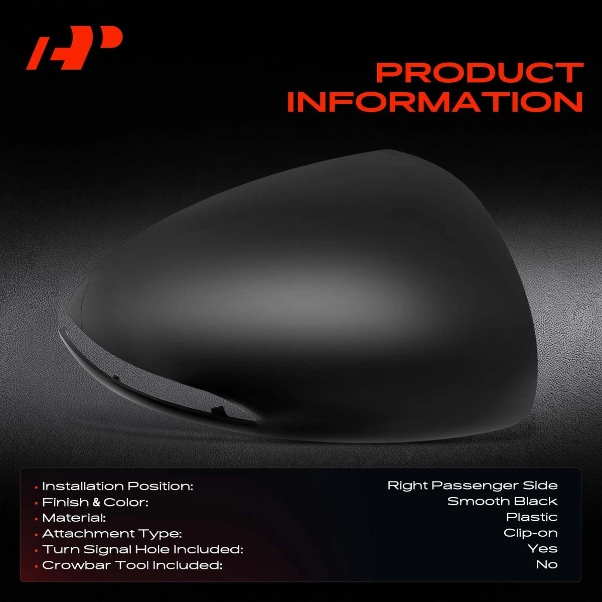 Passenger Mirror Cover Cap for Hyundai Sonata (2020–2023) 87626L0010