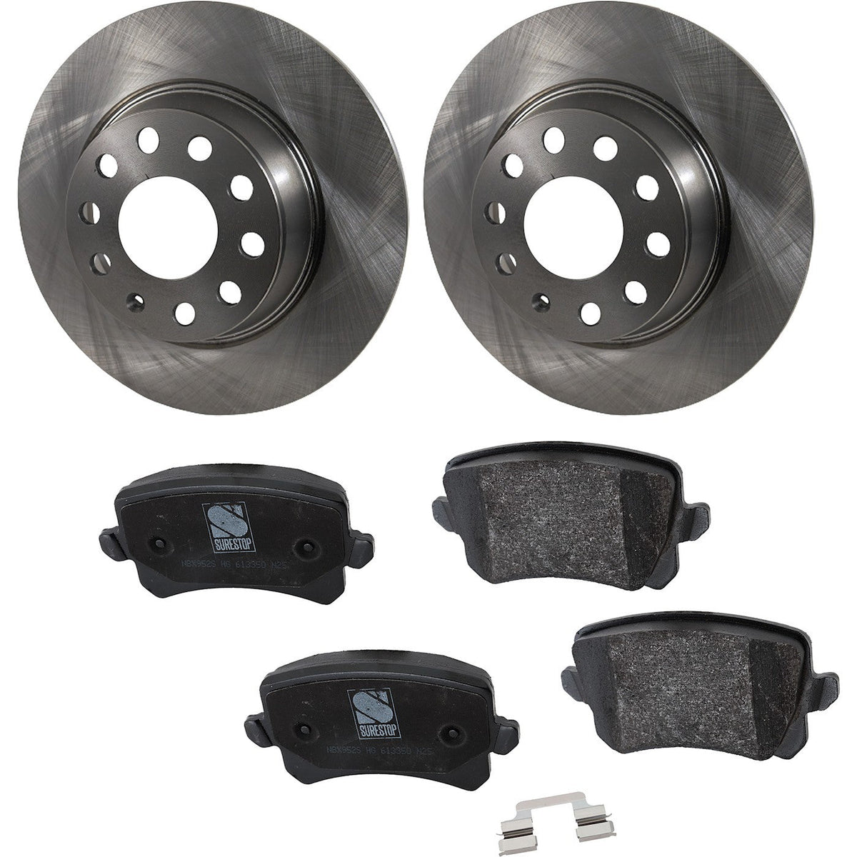 Brake Disc Rotors and Pads Kit for VW Tiguan, CC, Audi Q3