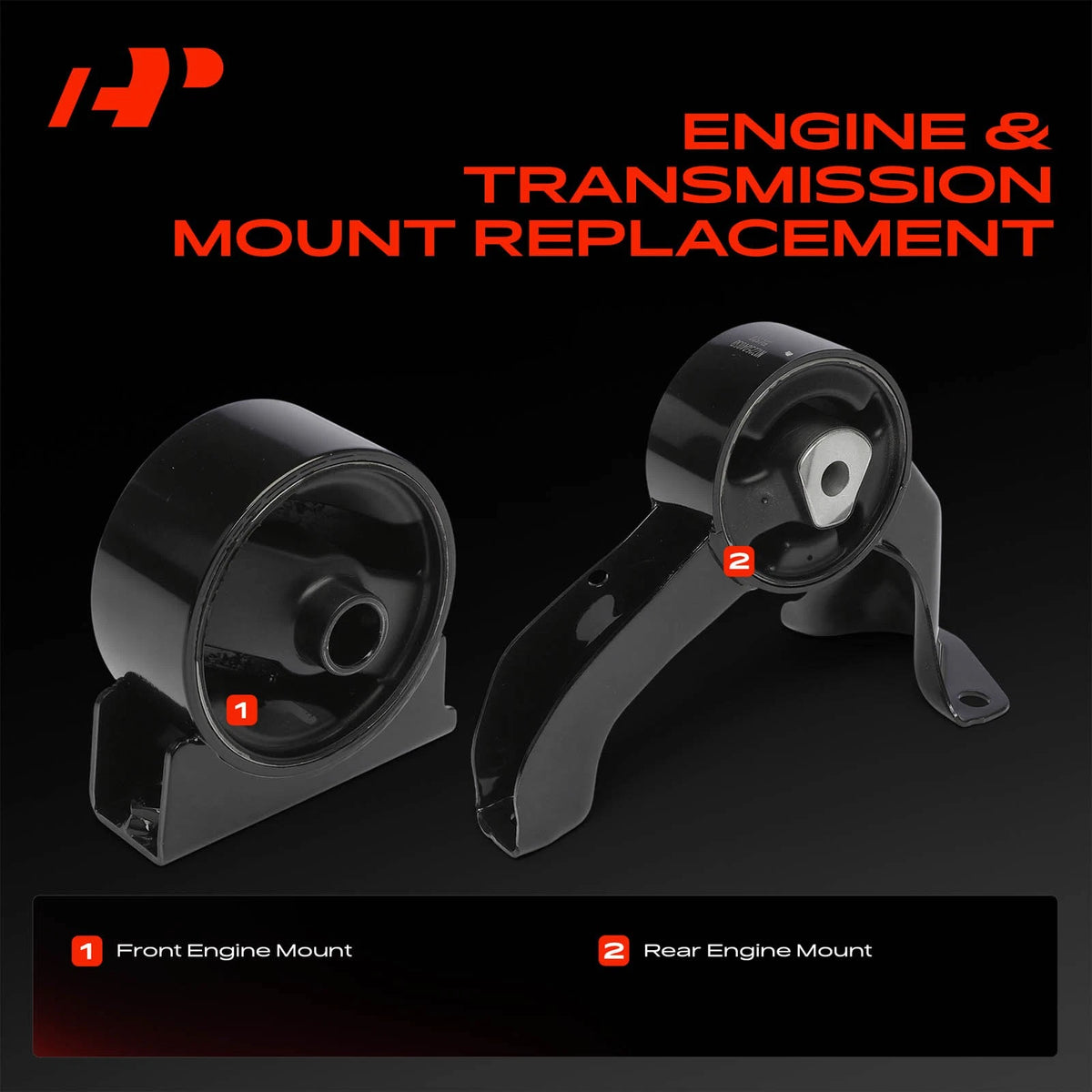 2X Engine Mount for Jeep Compass Patriot (2007–2017) - 5105493AB, 5105494AC, 5105494AD, 5105511AE, A5416, A5417