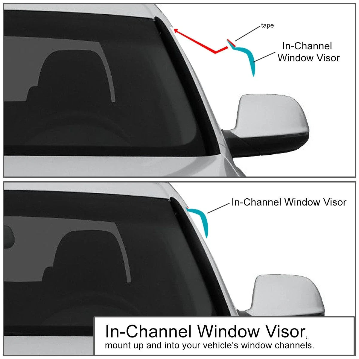 Window Visor/Wind Deflector for Jeep Liberty KK (2008–2013) - Smoke Tint