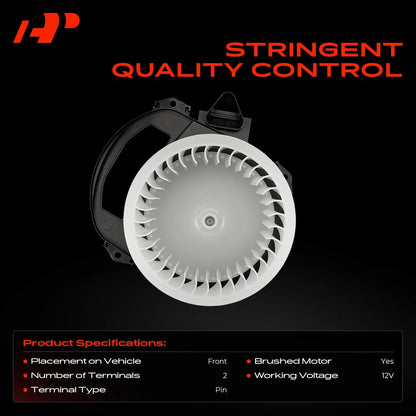 HVAC Blower Motor w/Wheel Assembly for Mercedes-Benz C117 CLA250 (2014–2019) - 2469061601, A2469061601, PM5166