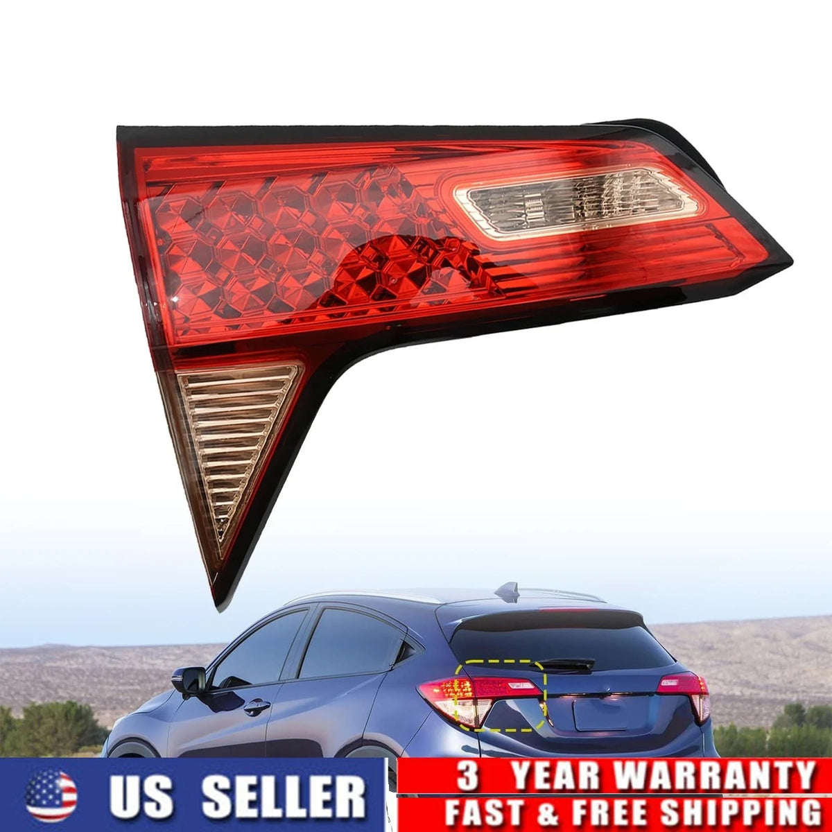 LH Rear Lamp Inner Tail Light for Honda HR-V HRV (2016–2018)
