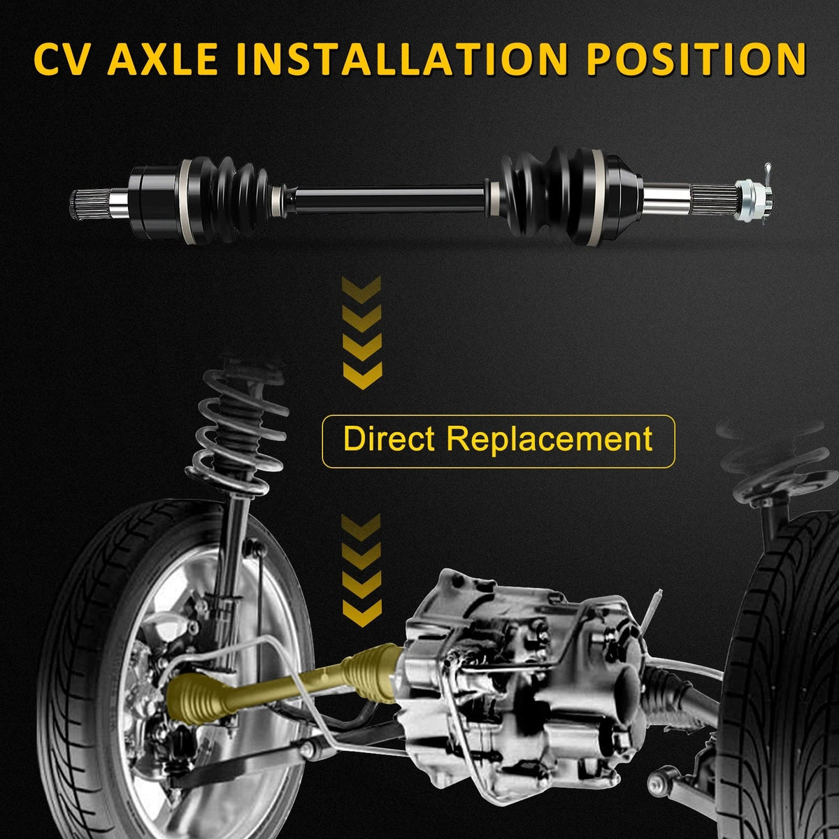 CV Joint Axle for Kawasaki Brute Force KVF 650 (2006–2013)
