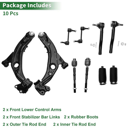 10X Front Lower Control Arms for Ford Edge (2007–2014) K620486/K620487