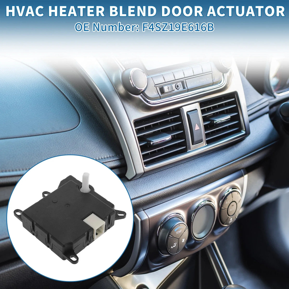 HVAC Heater Blend Door Control Actuator for Ford A9513 (1998) No.F4SZ19E616B