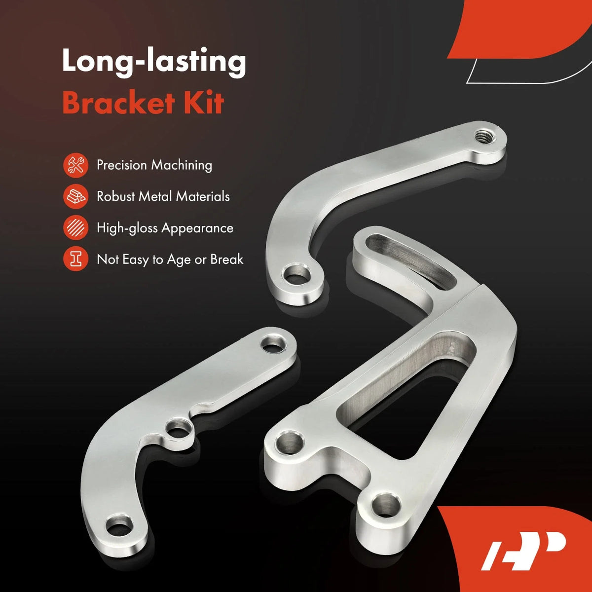 15x Aluminum Power Steering Pump Bracket Kit for Chevy SBC 350 (1969–1995)