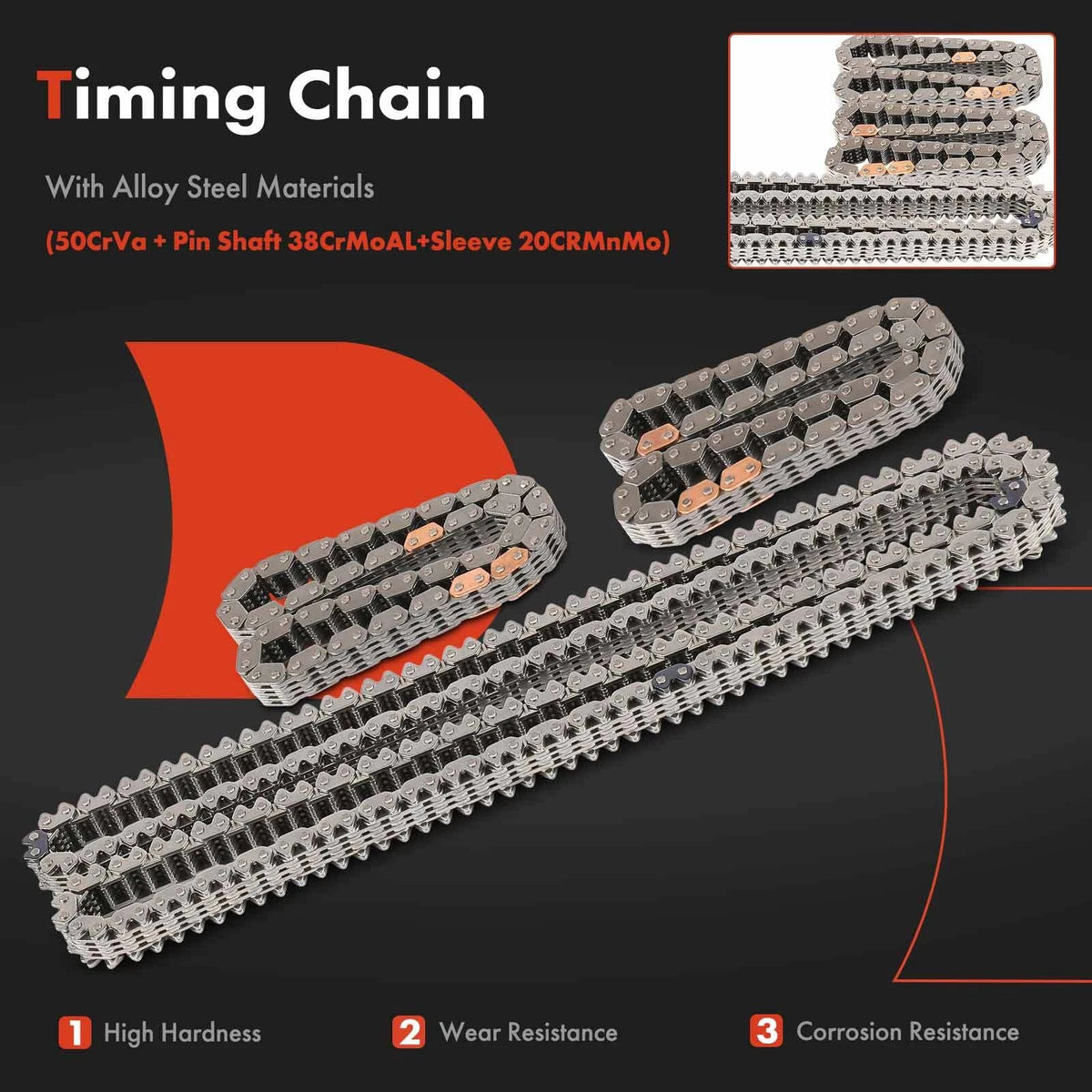 9x Timing Chain Kit for Nissan Altima (2007–2014) INFINITI G25 (2011–2012)