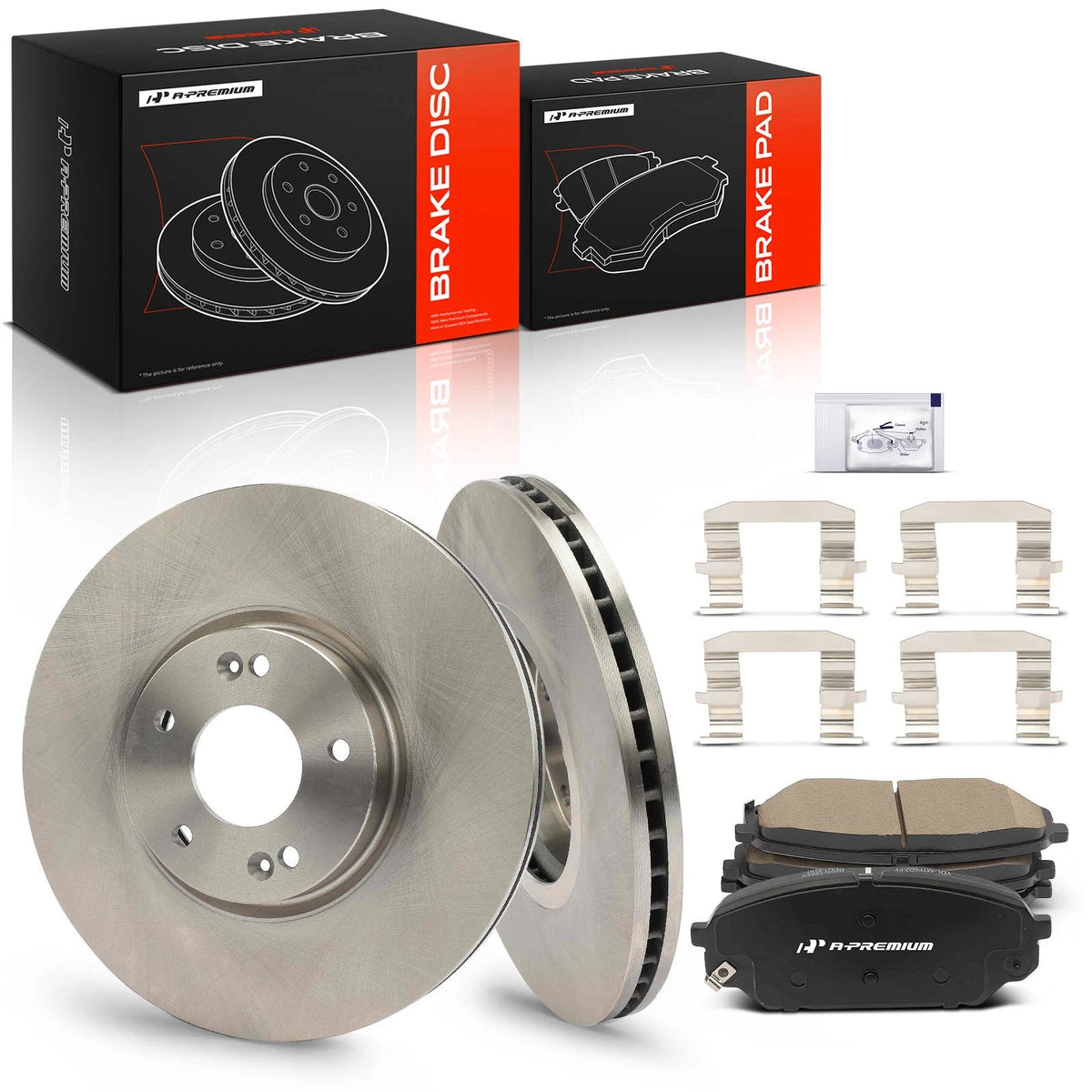 Set of 2 Front Disc Brake Rotors & Ceramic Pads for Hyundai Veracruz (2007–2012) 31510, D1301, 12151026, 10313010