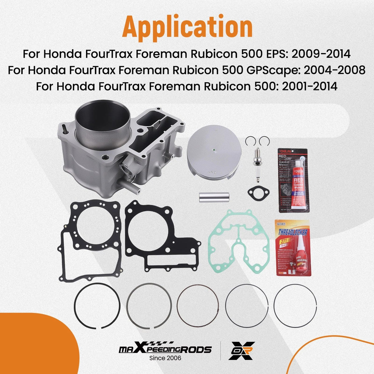 Cylinder Piston Gasket Kit for Honda Foreman Rubicon 500 (2001–2005) 12100-HN2-000