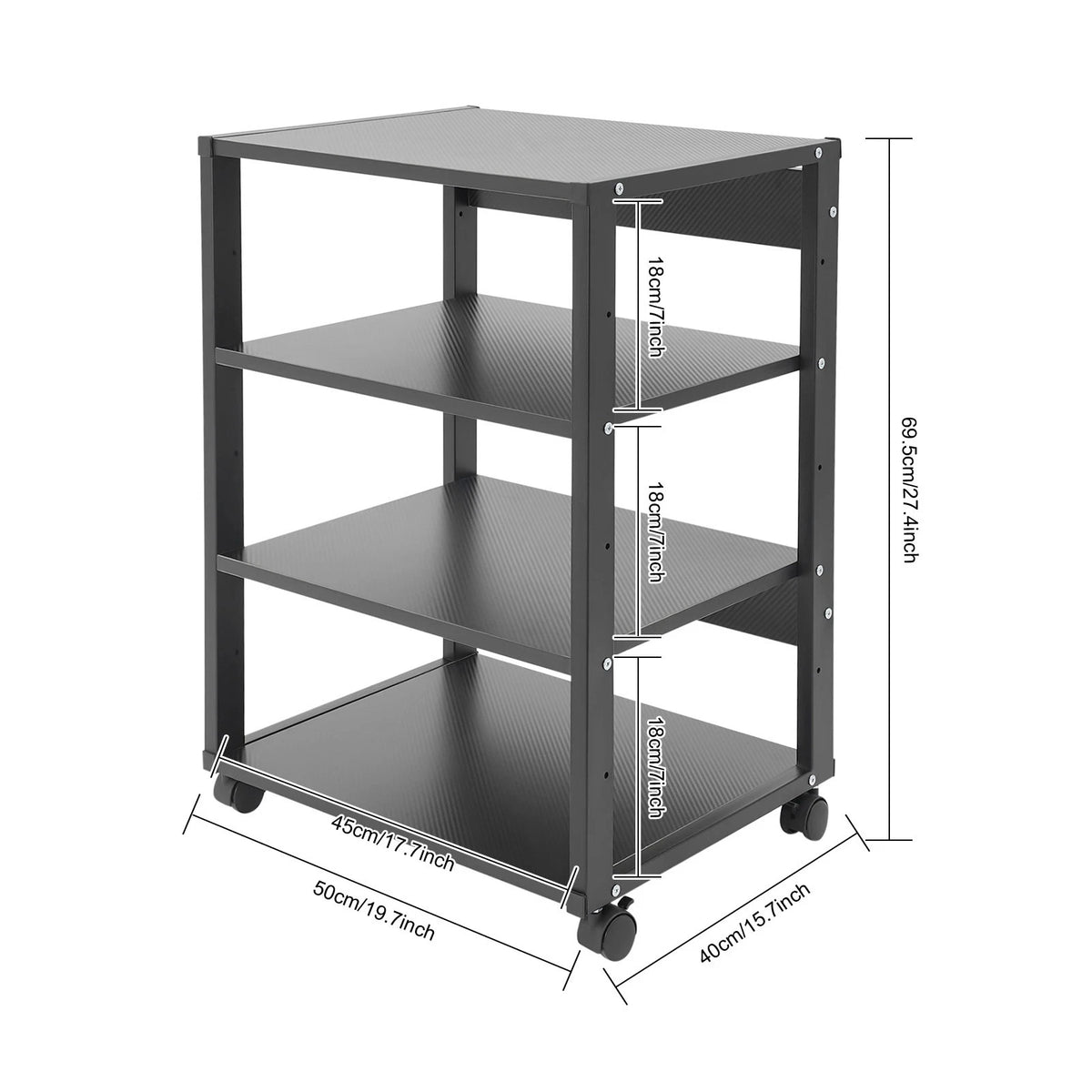 Set of 4 Audio Video TV Media Component Stands for AV Equipment