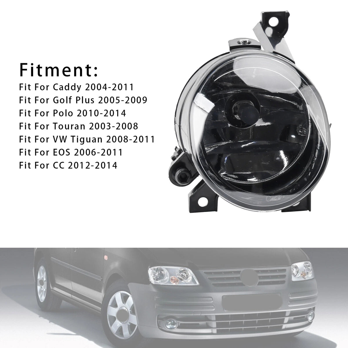 Front Right Fog Light for Volkswagen Caddy, Touran (2003–2011) 1T0941699C