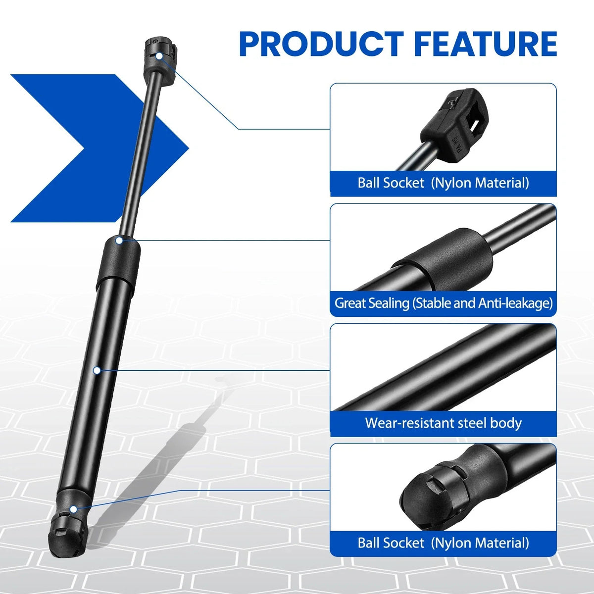 Pair Hood Lift Support Shock Struts for Hyundai Sonata (2015–2017)