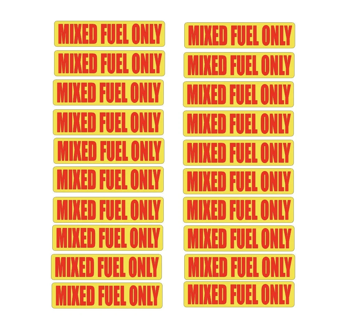 Mixed Fuel Only Sticker for Gas Gasoline Oil Can Trimmer (20)