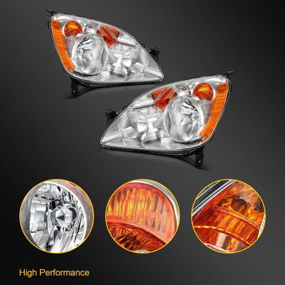Headlight Assembly for Honda CR-V (2005–2006) Clear Lens L+R