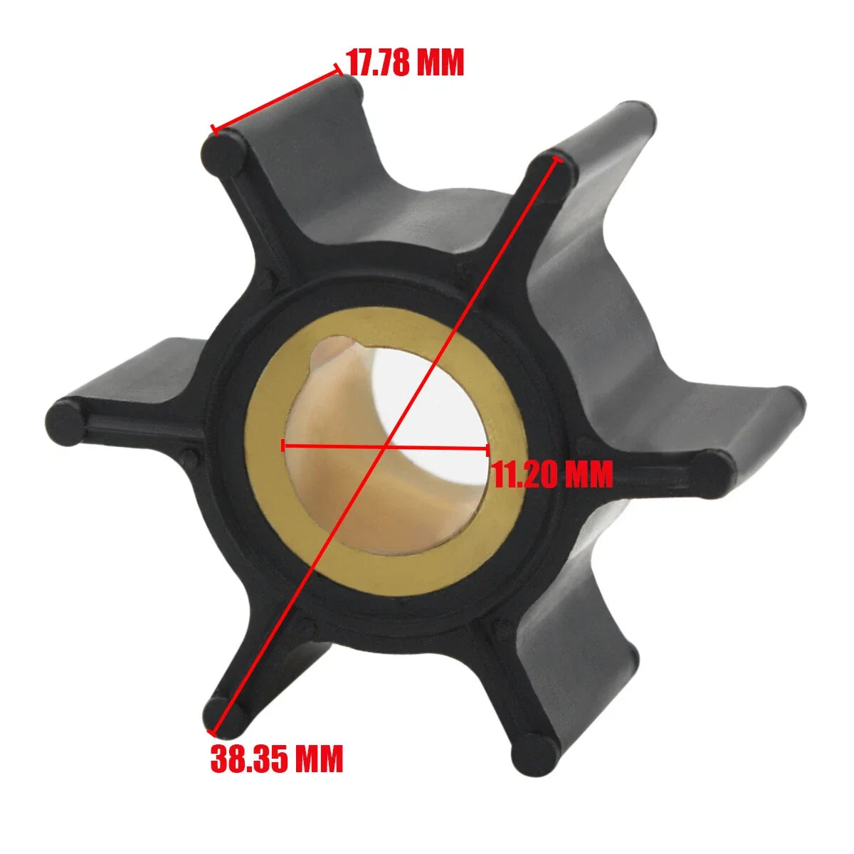 Water Pump Impeller 389576 / 0389576 for Johnson Evinrude Outboard (No Year)