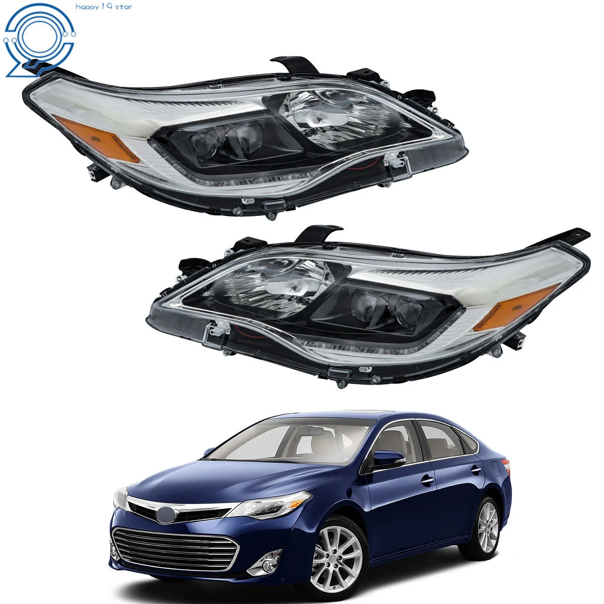 Set of 2 HID Xenon Headlights for Toyota Avalon (2013–2015)