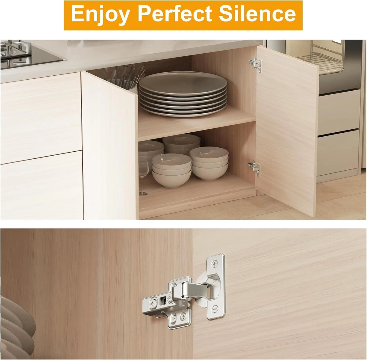 2X Soft Close Cabinet Hinges for Frameless Cabinets