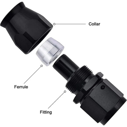 1PCS 8AN PTFE Hose End Fitting Adapter Straight 0° for Universal