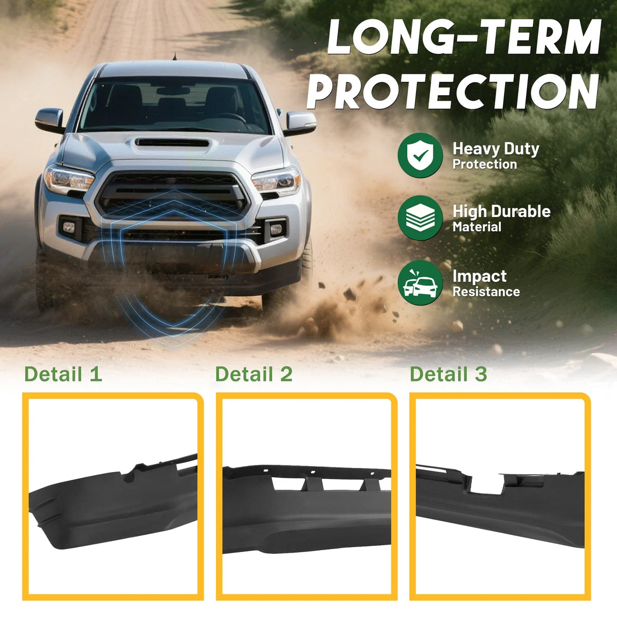 Front Valance Lower Spoiler Air Dam for Toyota Tacoma (2016–2023) #5385104070