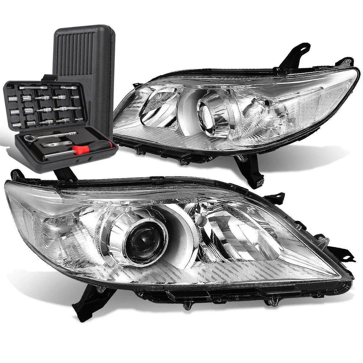 Chrome Clear Side Projector Headlight Lamp for Toyota Sienna (2011–2020)