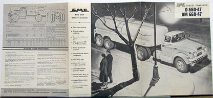 Sales Brochure Folder for 1955 GMC D & DM 660 47 Diesel Trucks