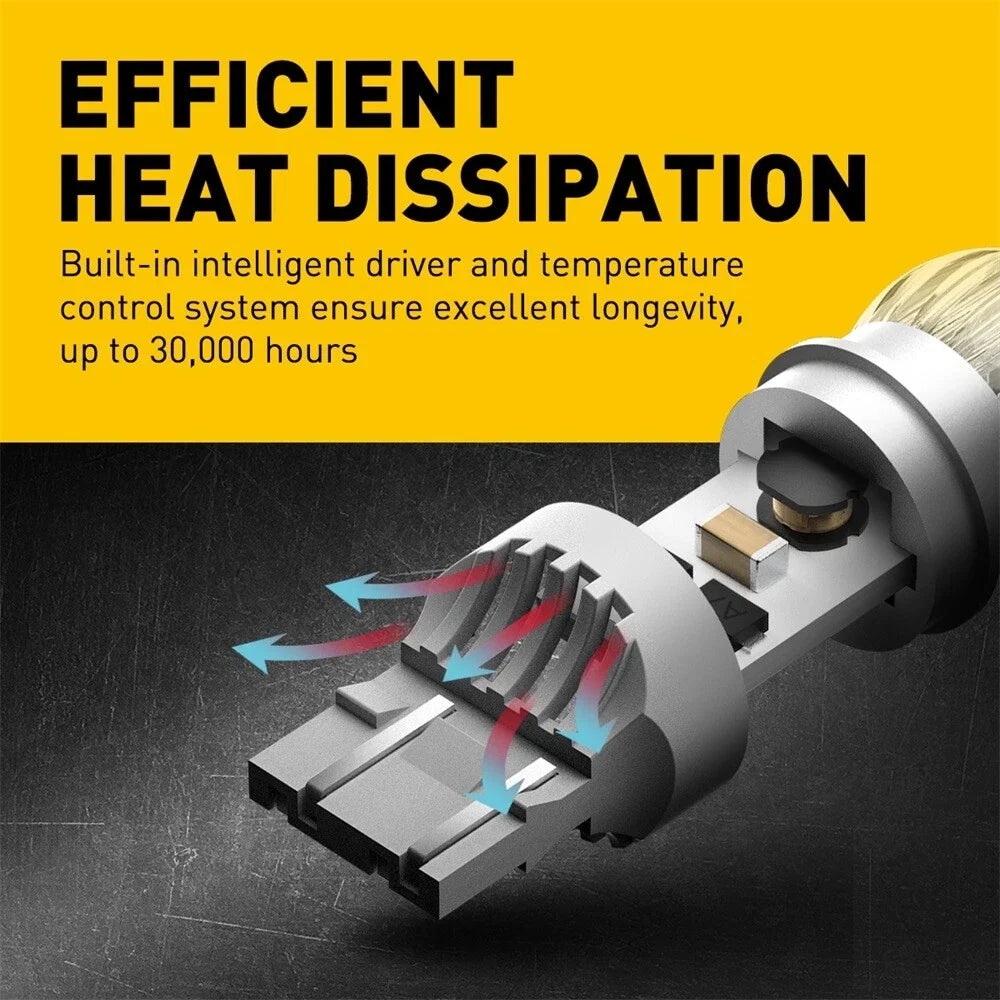 2X Amber 7443 LED Front Turn Signal Light Bulbs for