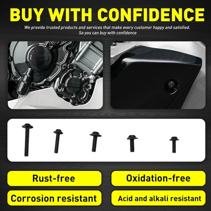 Aluminum Fairing Bolt Screw Kit for BMW R1100RT R1150RT (1996–2001) Black