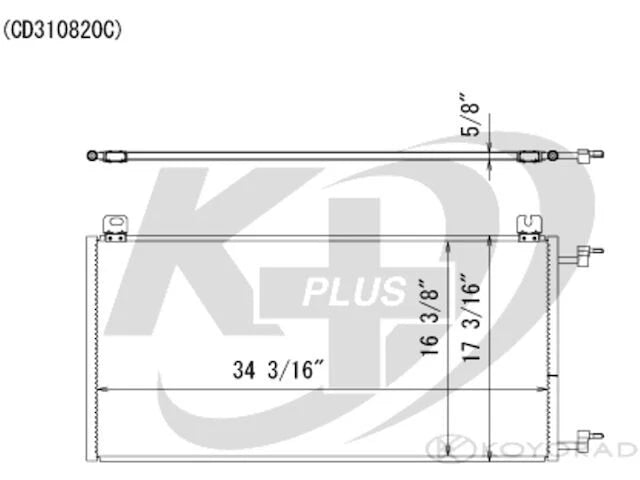 A/C Condenser for Chevrolet Silverado 2500 (1999–2004) 72946DYTK