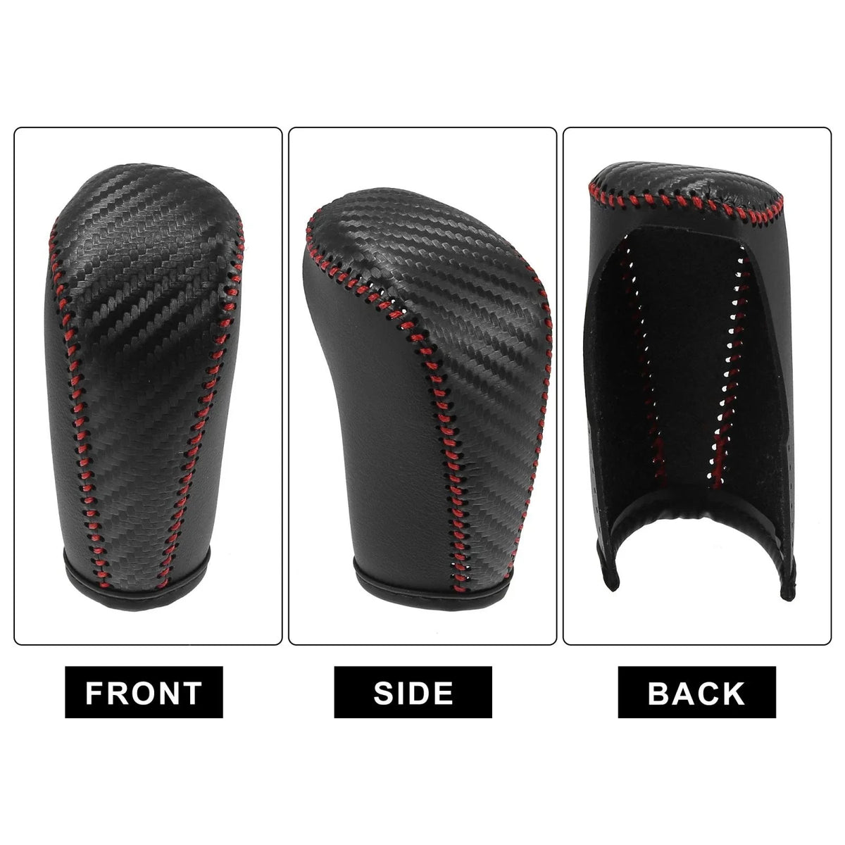 Faux Leather Carbon Fiber Gear Shift Knob Cover for Nissan 