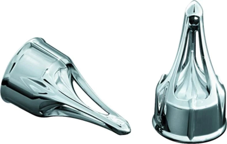 Set of 2 Chrome Axle Caps for Kuryakyn (1225)