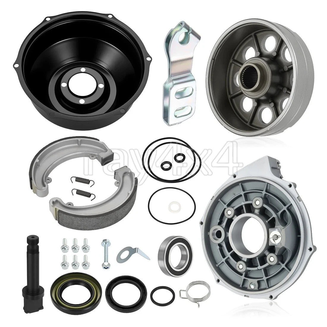 Rear Brake Panel & Drum for Honda Fourtrax 300 TRX300 TRX300FW (1988–2000) 43100-HC4-010