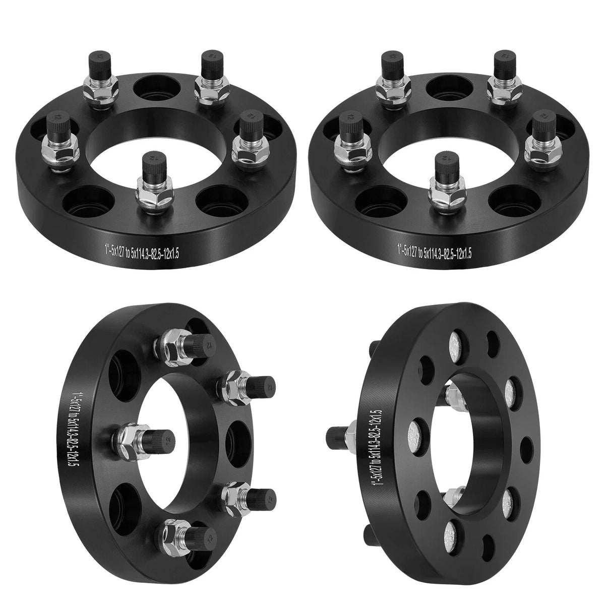 5x5 to 5x4.5 Wheel Spacers Adapters for 5x127 to 5x114 (1" 12x1.5)