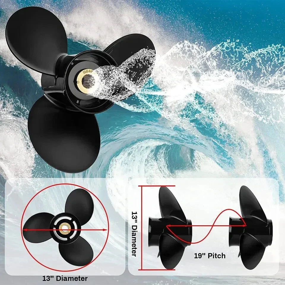 13 x 19 Outboard Propeller for Mercury Engine 40-140HP (OEM 48-77346A45)
