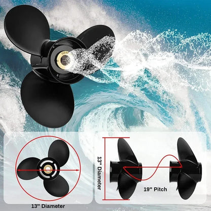 13 x 19 Outboard Propeller for Mercury Engine 40-140HP (OEM 48-77346A45)