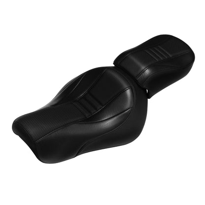 Black Driver Rider Passenger Seat for Harley Iron 883 XL883N (2016–2022)