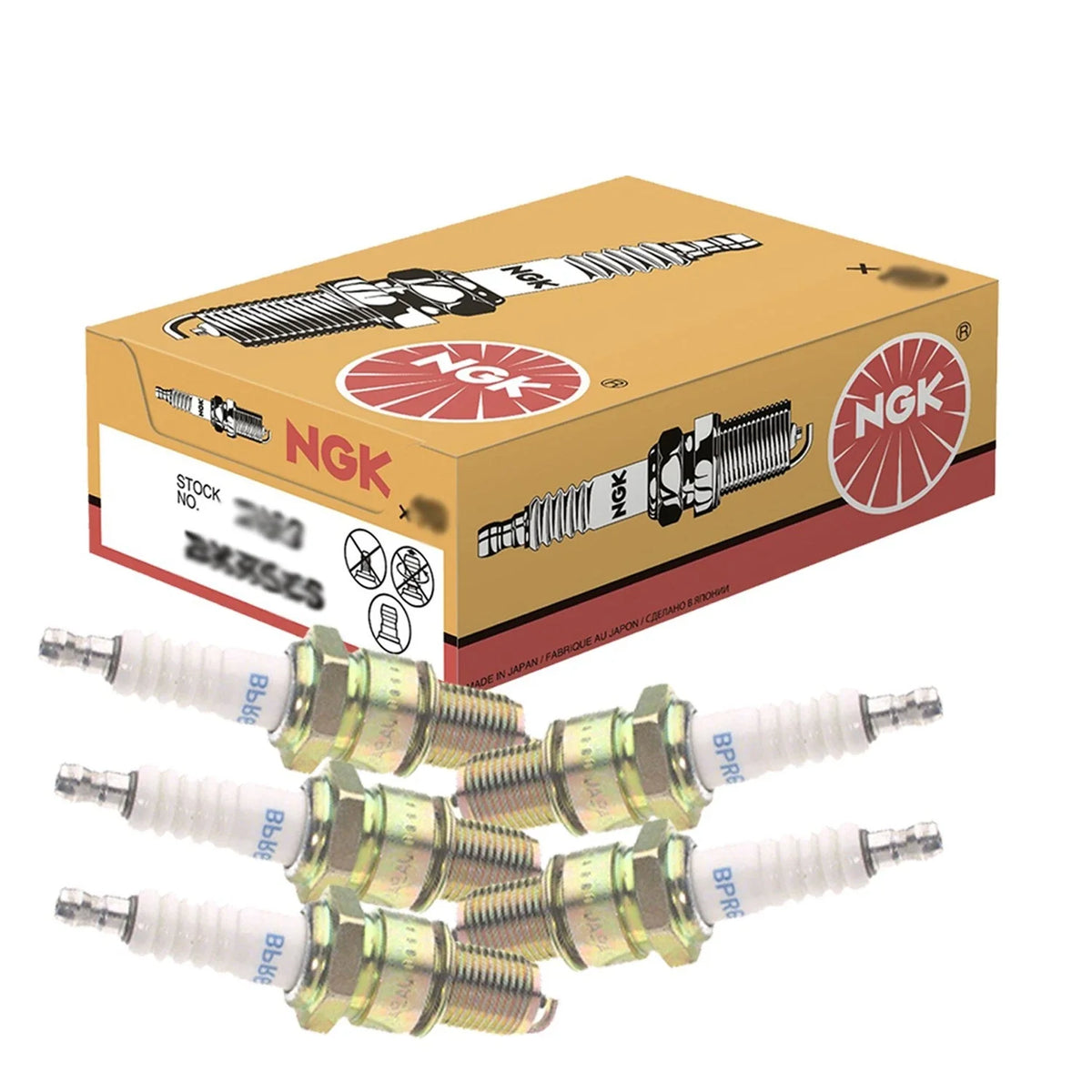 Set of 5 NGK Spark Plugs for (Standard Nickel, Gap 0.036)