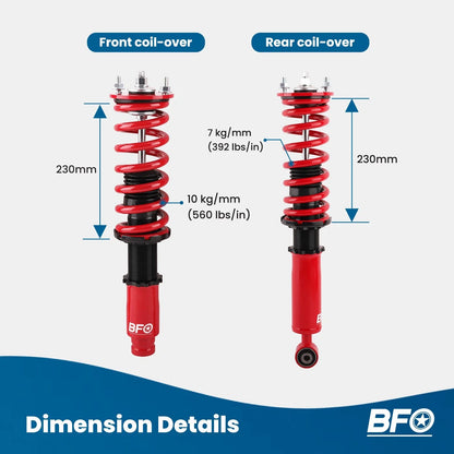 BFO Coilovers Suspension Lowering Kit for Honda CR-V (1997–2001) Adjustable Shocks