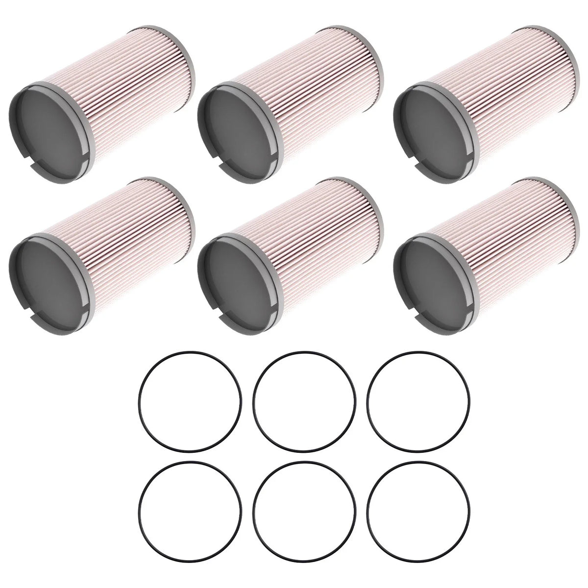 6Pack Fuel Filter Set for Peterbilt 320 365 367 Kenworth T880 (2015–2023) K37-1029 600500