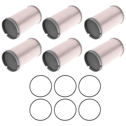 6Pack Fuel Filter Set for Peterbilt 320 365 367 Kenworth T880 (2015–2023) K37-1029 600500