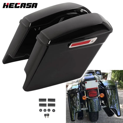 5" Stretched Extended Saddle Bags for Harley Davidson Touring Road Glide (1993–2013)