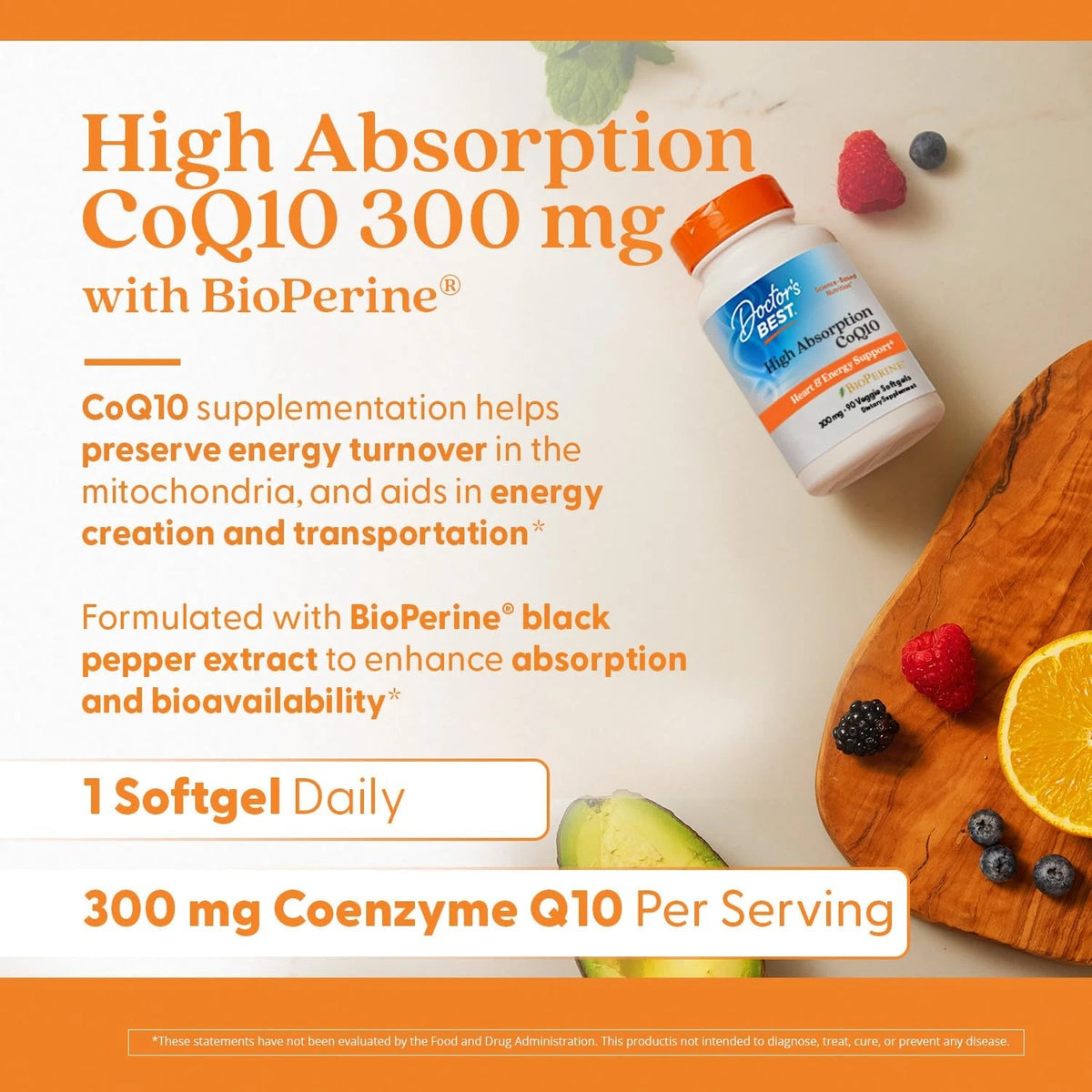 CoQ10 300mg for Doctor's Best (90 Count)