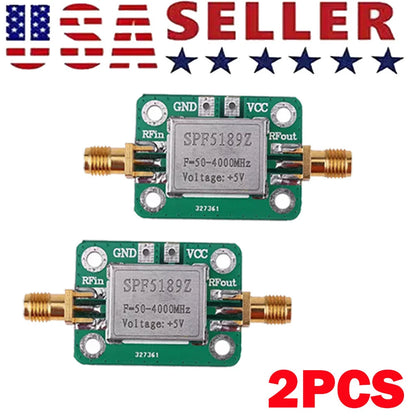 2X RF Low Noise FM Amplifier Signal Receivers SPF5189 (50-4000 MHz)